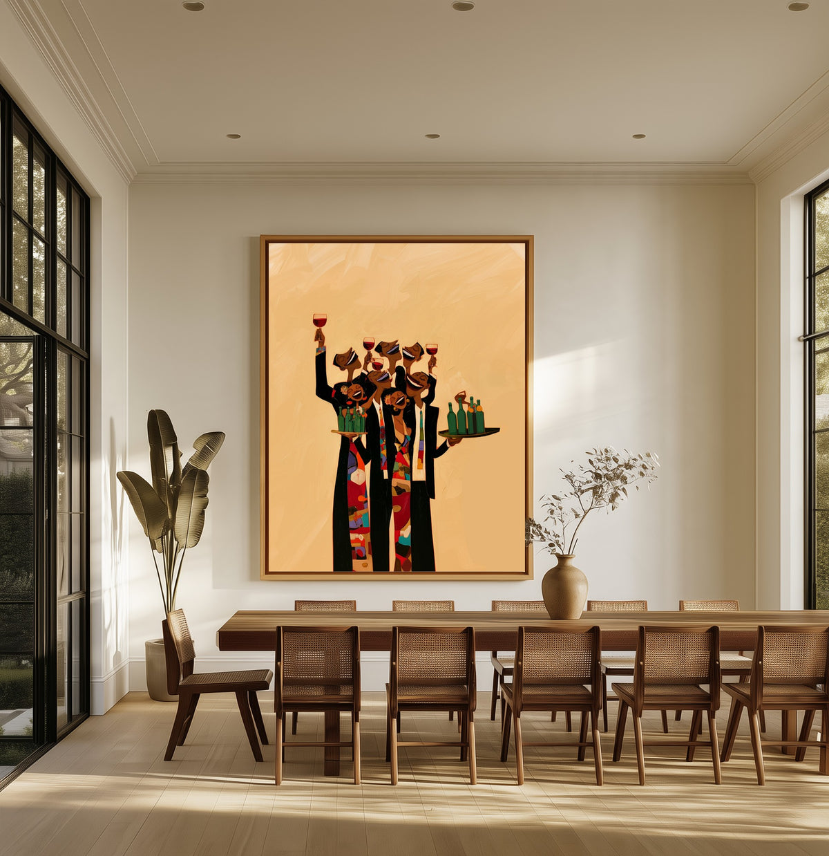 The Toast canvas above an oak dining table