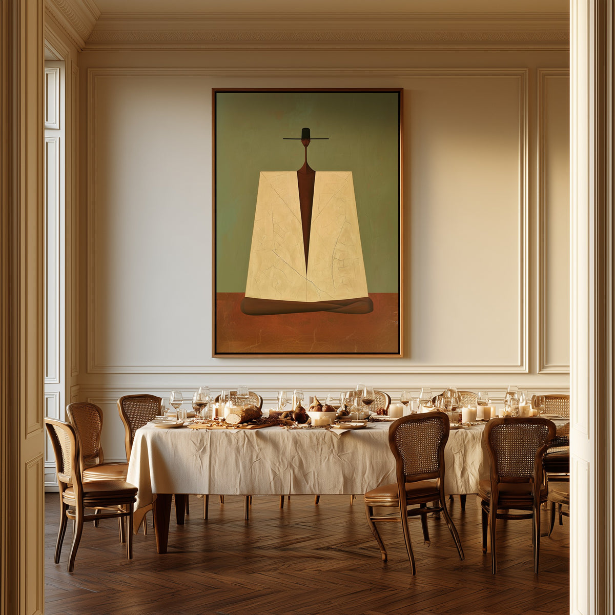 Composure canvas above a dining table