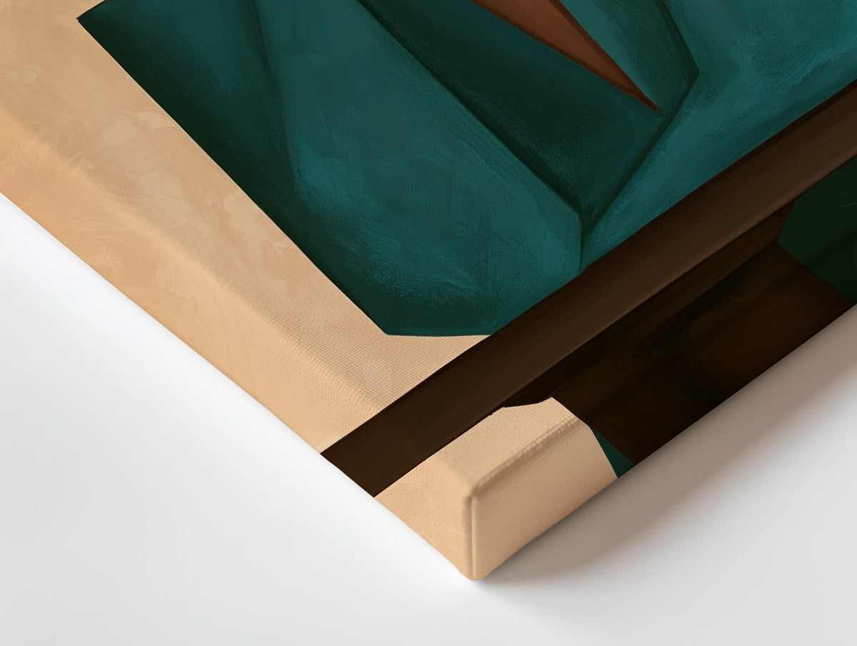 Close-up of the Idle Thought canvas: the texture and the image wrapping around the edge