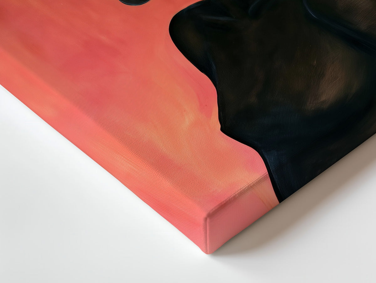 Close-up of the Copper Hoop canvas: the texture and the image wrapping around the edge